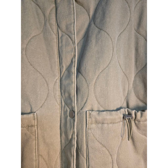 *Closet Clear Out*  Women's Joie Olive Green Quilted Utility Jacket Size M - Picture 4 of 10